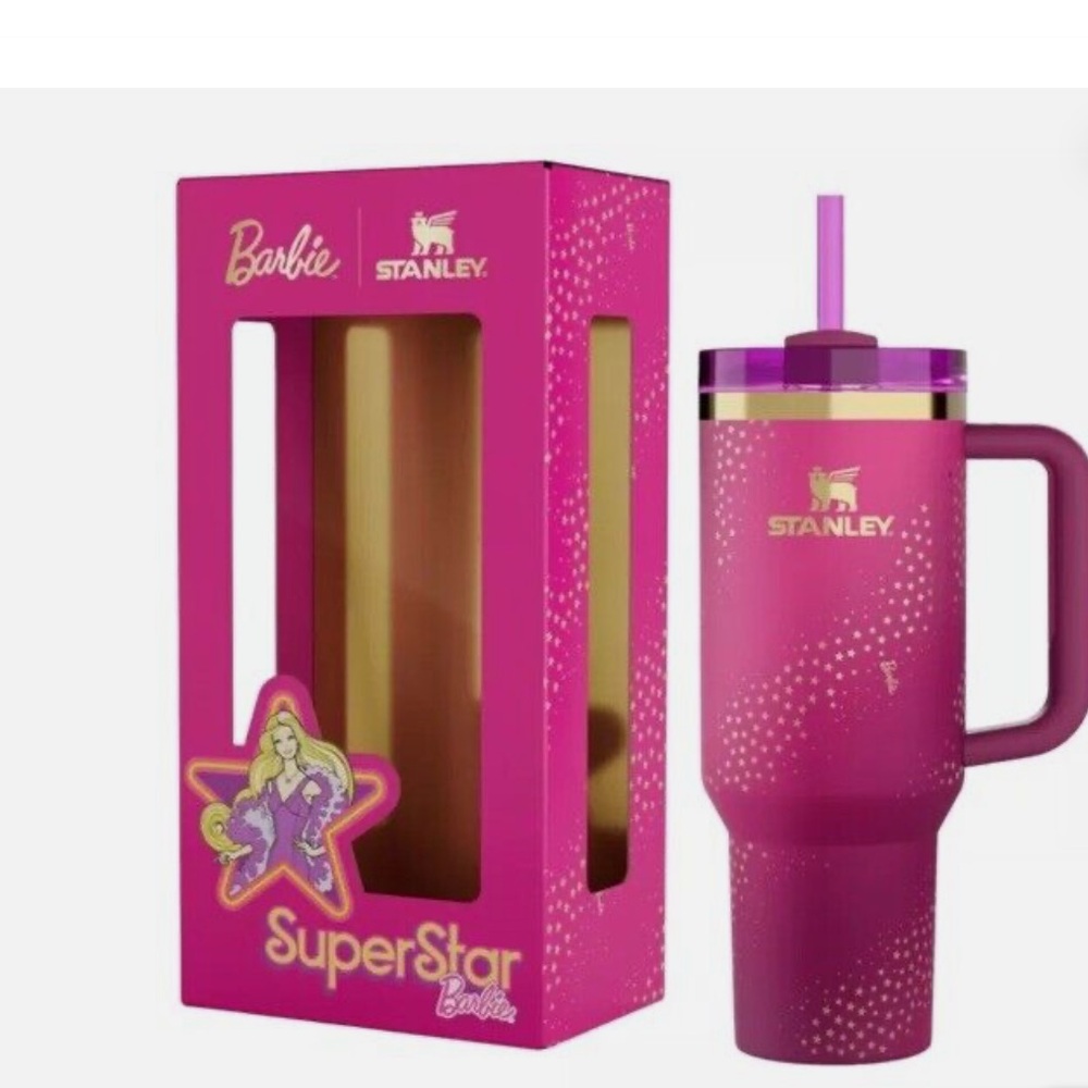  Stanley x Barbie 70s Superstar 40 oz Quencher NWT w/ Box - Picture 3 of 10